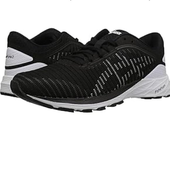 Asics Dynaflyte 2 FlyteFoam Road-Running Shoes Size 8, Black and White - Picture 1 of 15